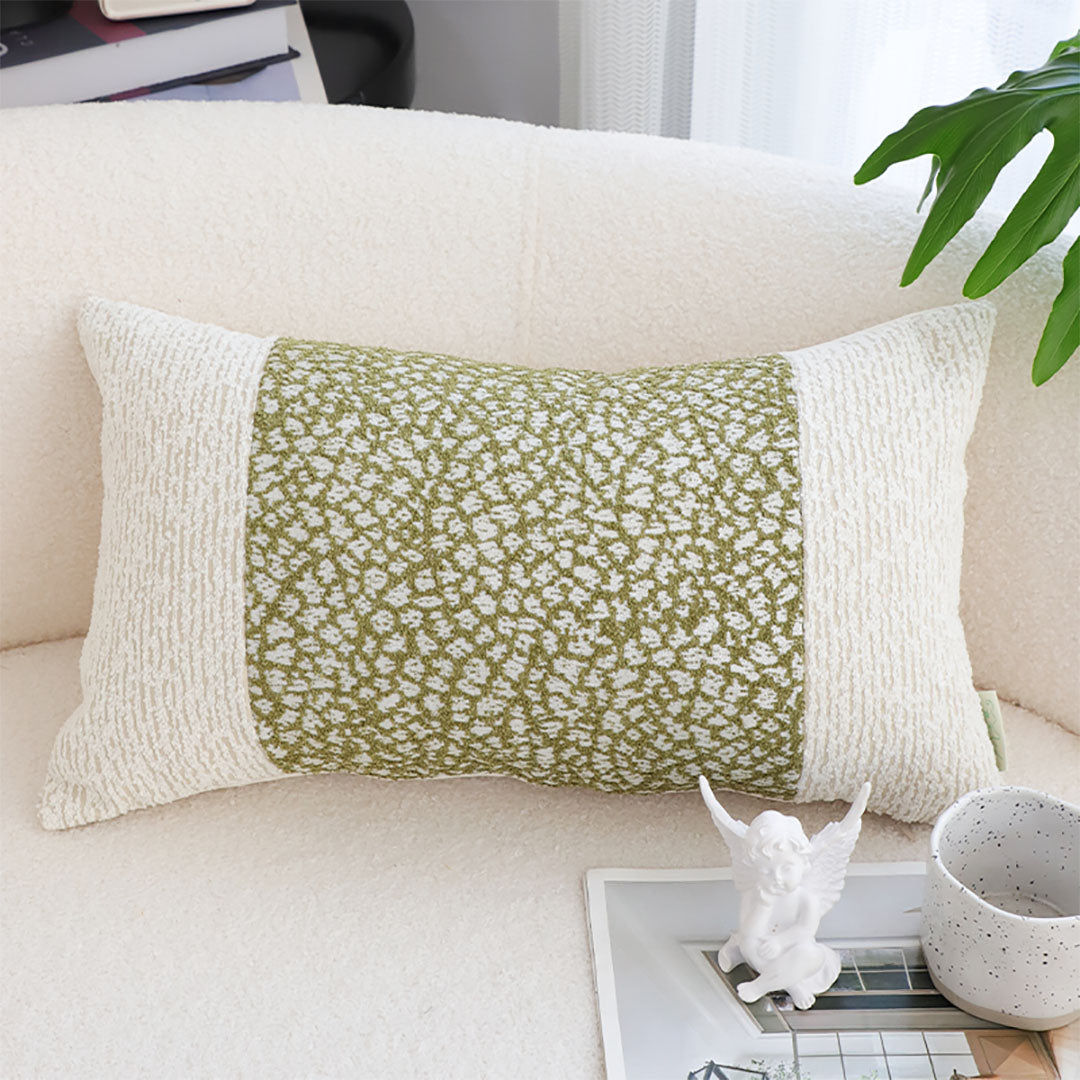 SOGA 2X 30x50cm Textured Green Accent Pillowcase