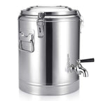 SOGA 7.93 Gallon Stainless Steel Insulated Stock Pot Dispenser with Tap