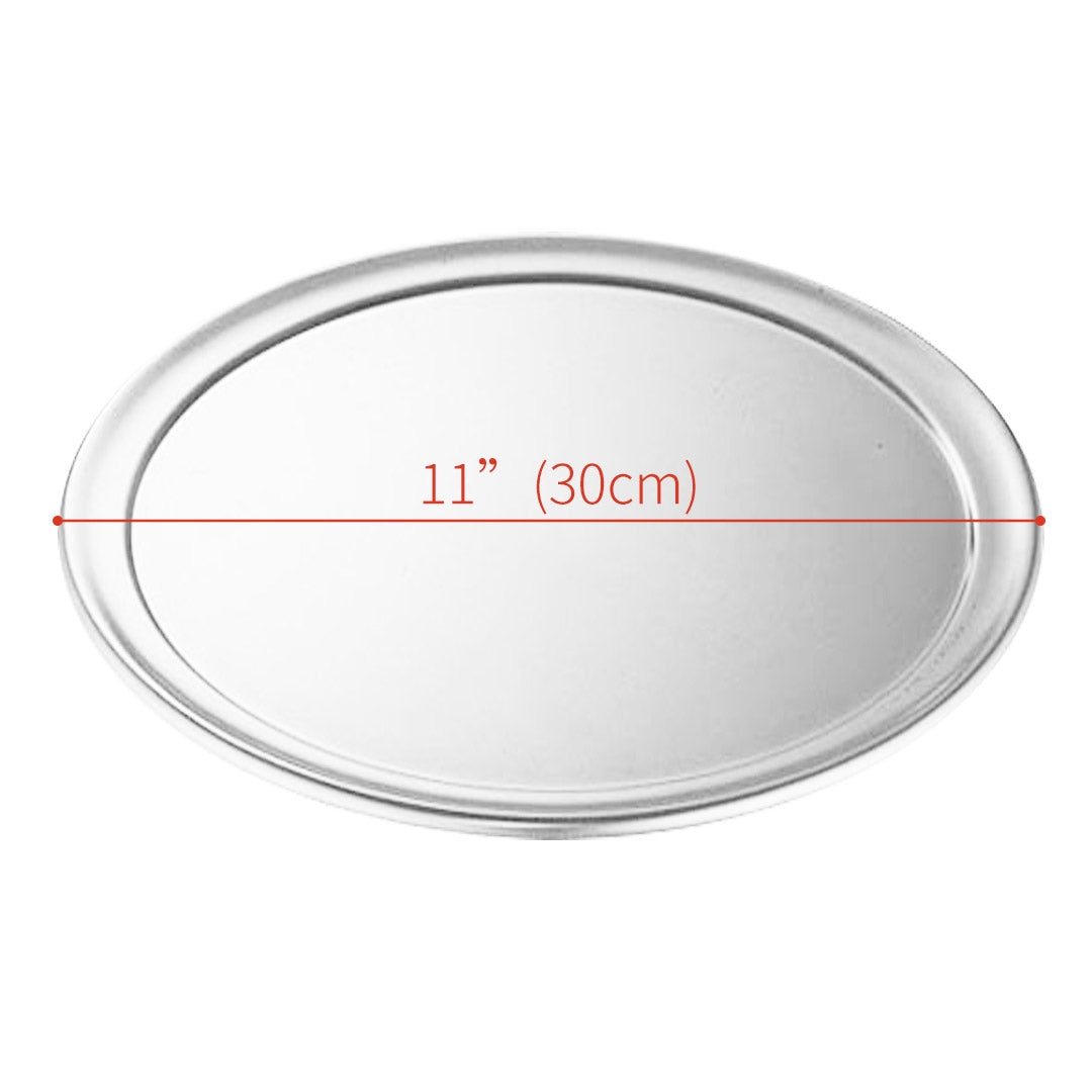SOGA 2X 11-inch Round Aluminum Steel Pizza Tray Home Oven Baking Plate Pan