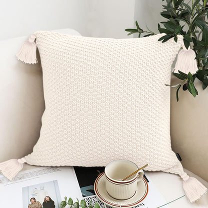 SOGA 50cmTextured Pillowcase (Cream White)