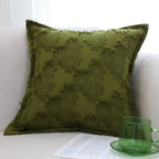 SOGA 45cm Textured Olive Green Accent Pillow Cover