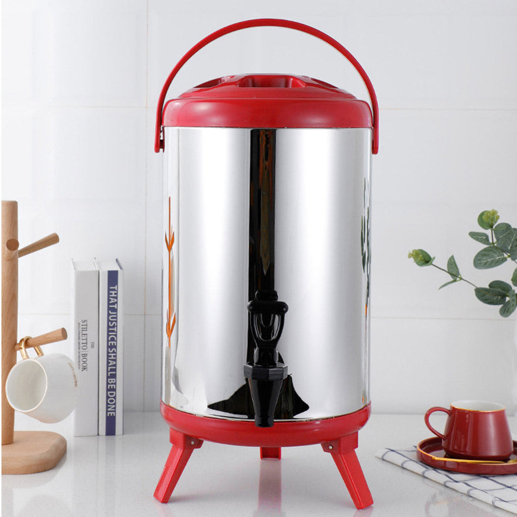 SOGA 3.2 Gal Portable Insulated Cold/Heat Coffee Tea Beer Barrel Brew Pot With Dispenser