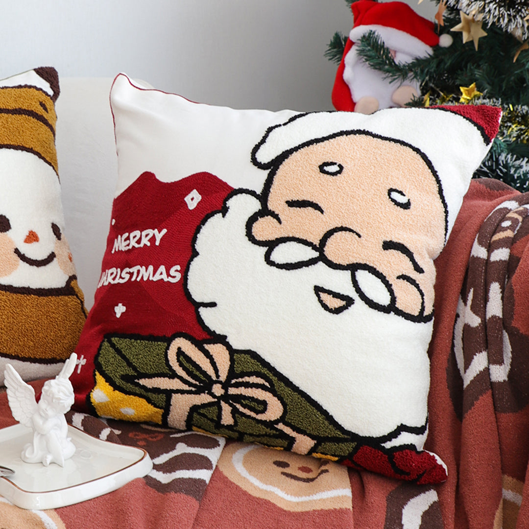 SOGA 45cm Embroidered Santa Claus Christmas Pillow - Bring Home the Cheer