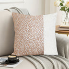 SOGA 45cm Chic Ivory & Gold Textured Pillowcase