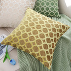 SOGA 45cm Geometric Lattice Pillowcase (Yellow)