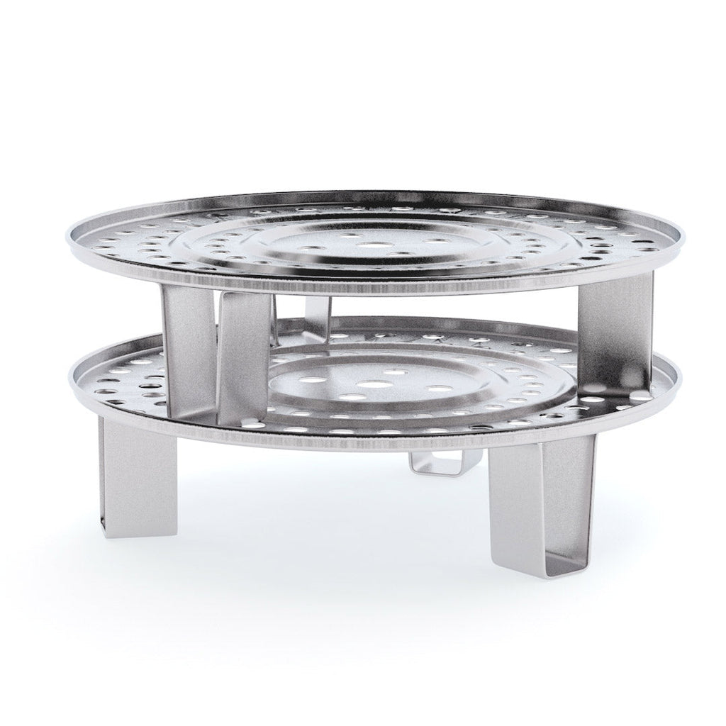 SOGA 43cm Stainless Steel Steamer Insert Stock Pot Steaming Rack Stockpot Tray