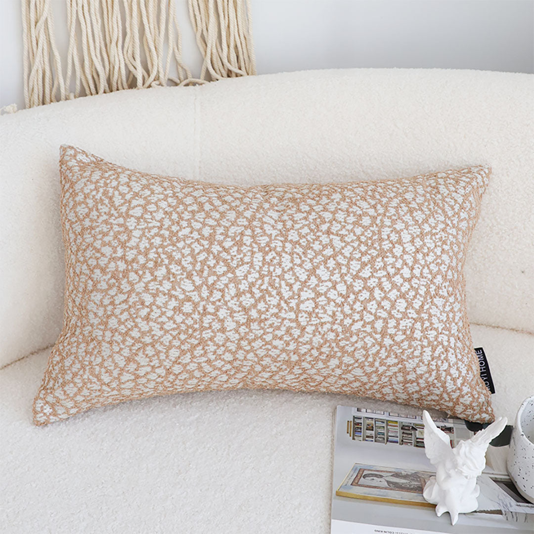 SOGA 30x50cm Accessorize Dezi Cream Geometric Lumbar Pillowcase