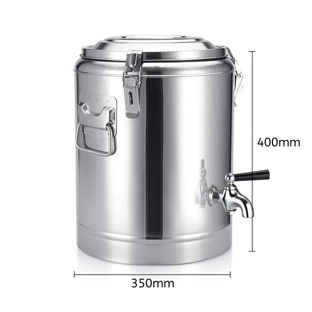 SOGA 7.93 Gallon Stainless Steel Insulated Stock Pot Dispenser with Tap