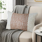 SOGA 2X 30x50cm Kalen Rose Gold Flecked Lumbar Pillowcase
