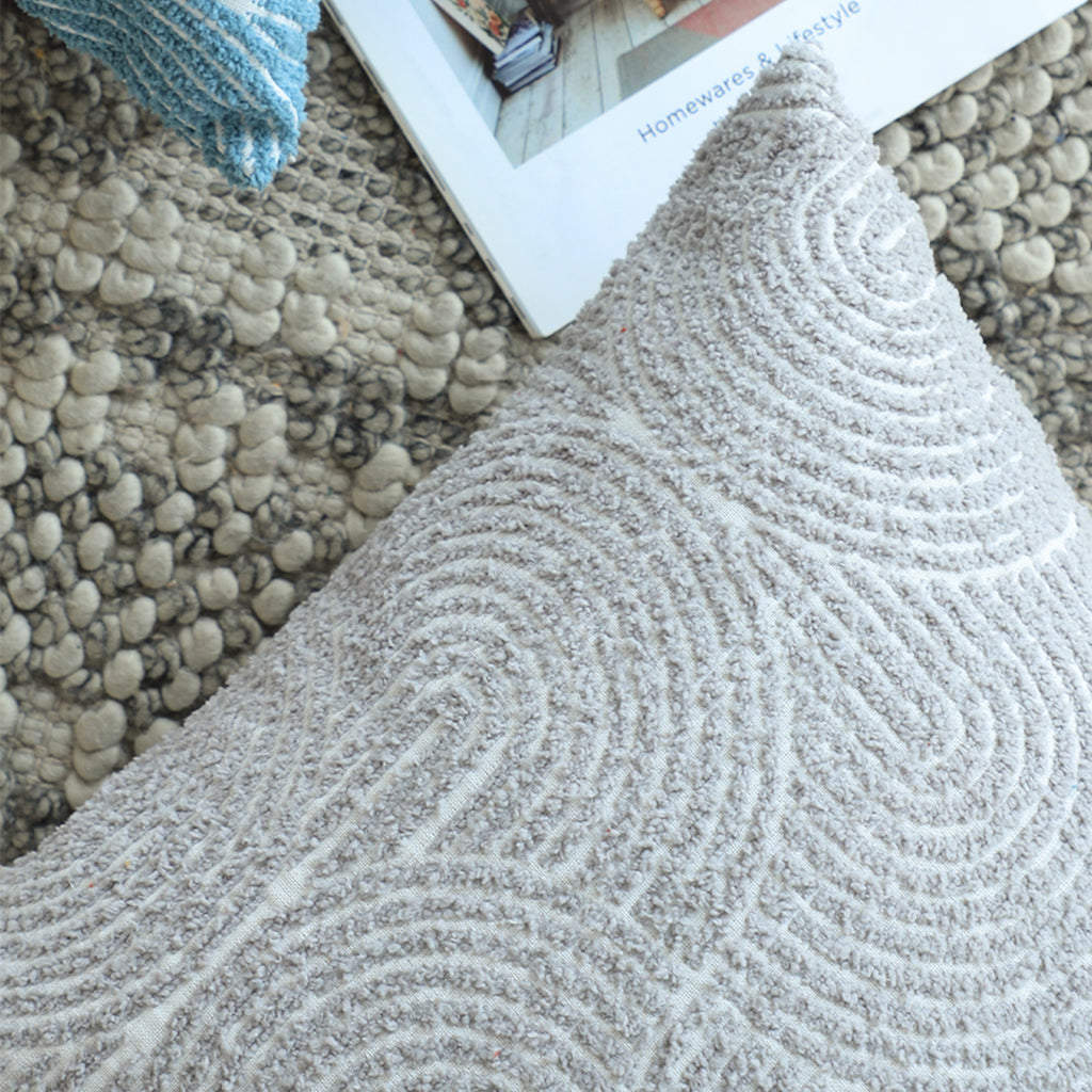 SOGA 45cm Off White Embroidered Decorative Square Pillowcase