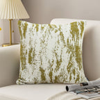 SOGA 45cm Moss-White Cascade Brushstroke Decorative Pillowcase
