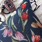 SOGA 45cm Botanical Floral Pillowcase (Dark)