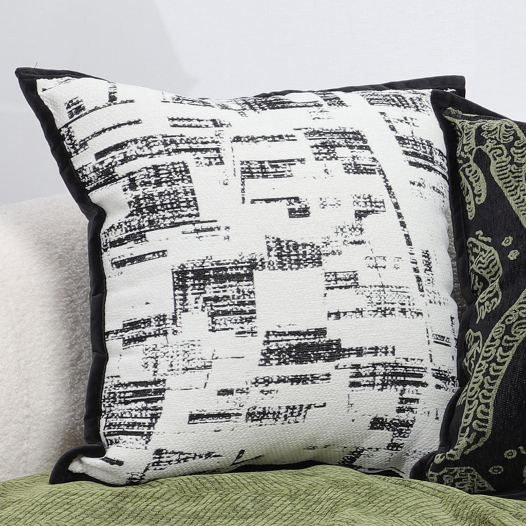 SOGA 45cm Modern Monochrome Grid Pillowcase