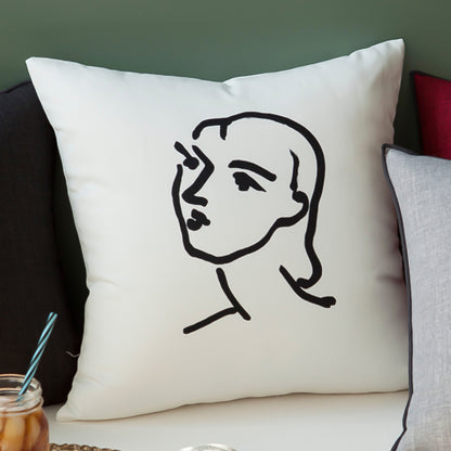 SOGA 45cm Abstract Portrait Pillowcase