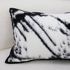 SOGA 2X 30x50cm Black & White Leopard Throw Pillowcase