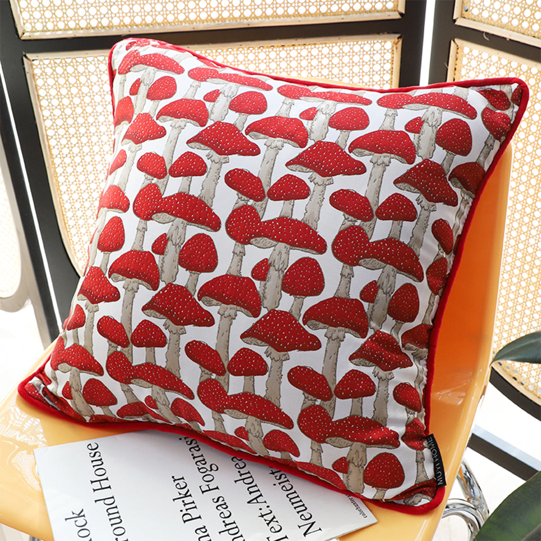 SOGA 2X 45cm Ginkgo Leaf Pillowcase (Red)