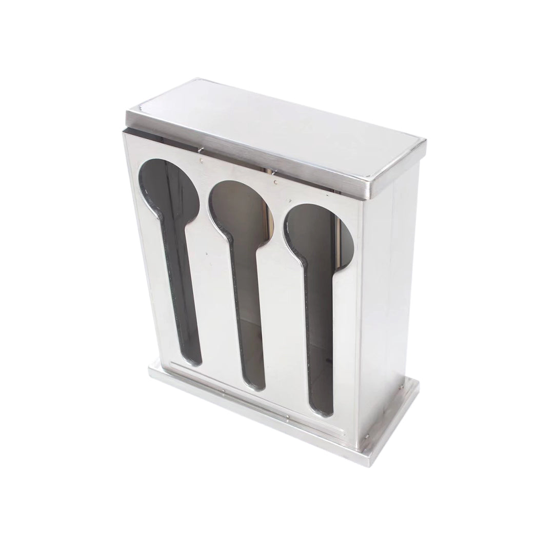 SOGA 2X Stainless Steel Buffet Restaurant Spoon Utensil Holder Storage Rack 3 Holes