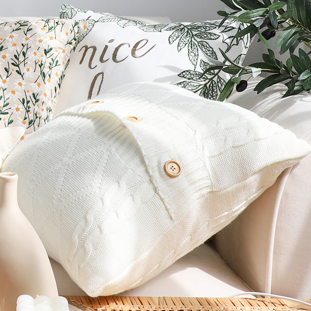 SOGA 45cm Knit Comfort Pillowcase