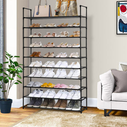 SOGA 2X 10 Tier Shoe Storage Shelf Space-Saving Caddy Rack Organiser with Handle