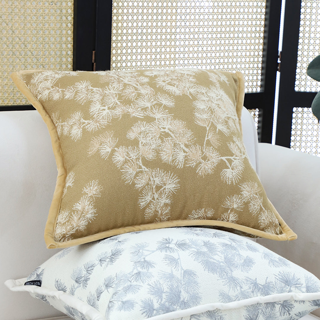 SOGA 2X 45cm Beige Floral Pillowcase