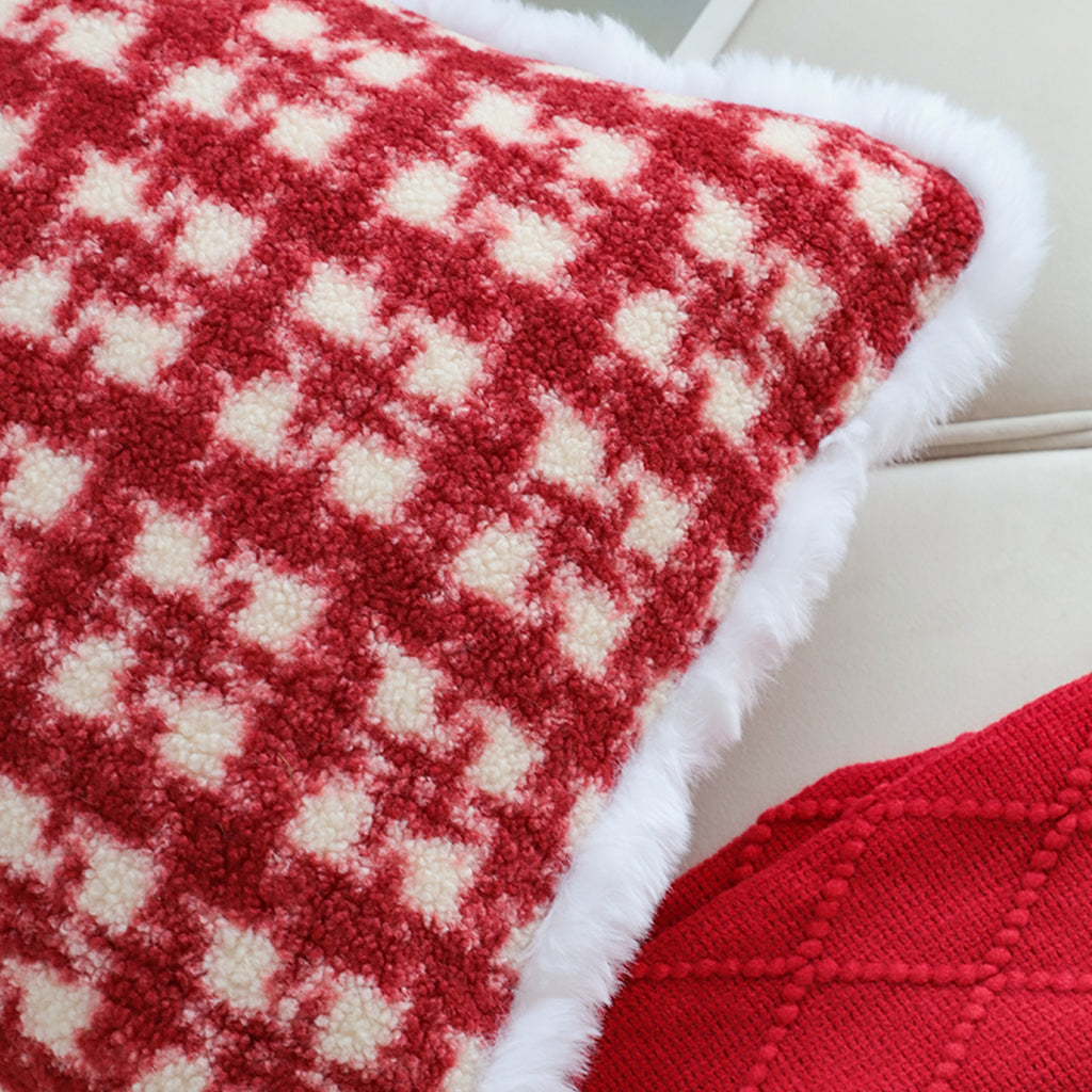 SOGA 45cm Country Plaid Throw Pillow Cover