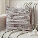 SOGA 45cm Neutral Striped Woven Pillowcase