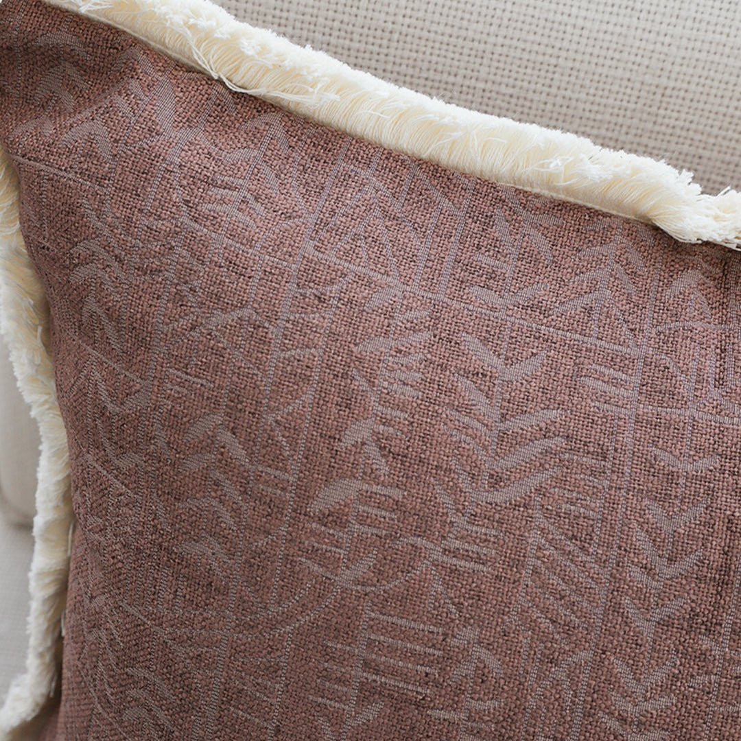 SOGA 45cm Victorian Rose Embroidered Chocolate Pillowcase