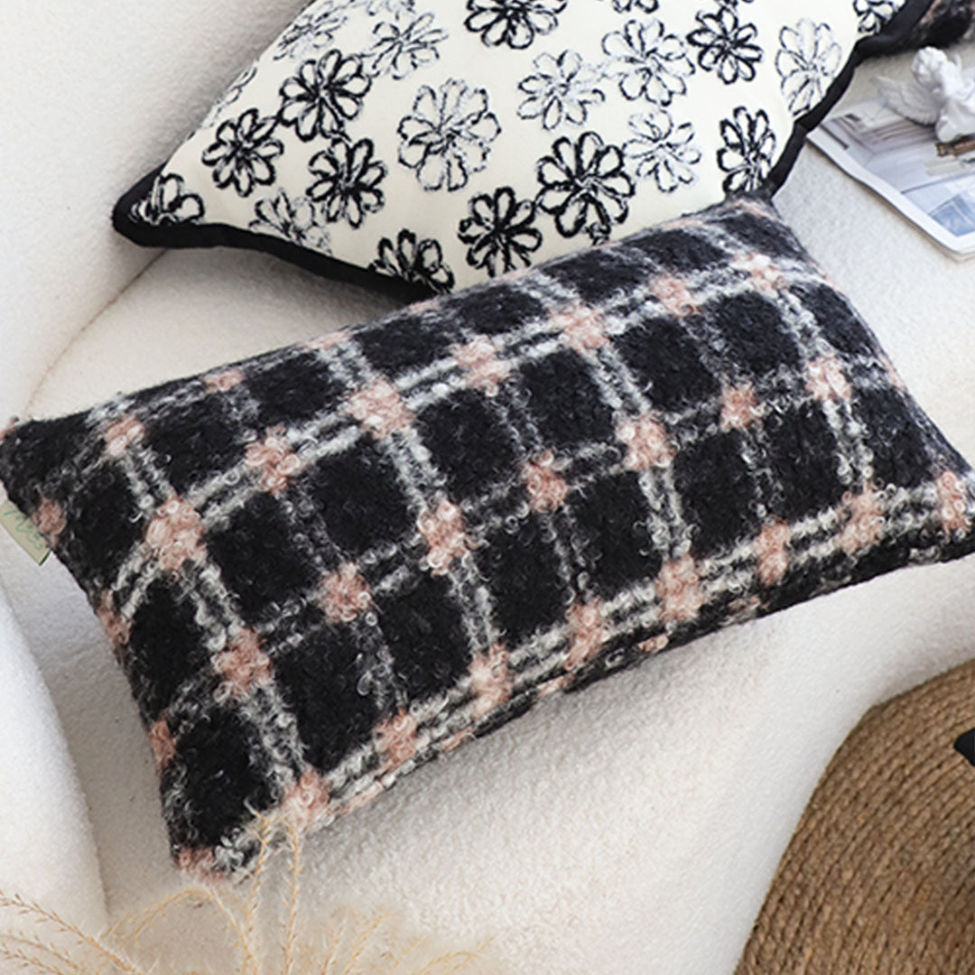 SOGA  2X 30x50cm Cozy Plaid Checkered Pillowcase