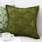 SOGA 45cm Textured Olive Green Accent Pillow Cover