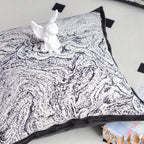 SOGA 45cm Abstract Square Pillowcase with Black Edging