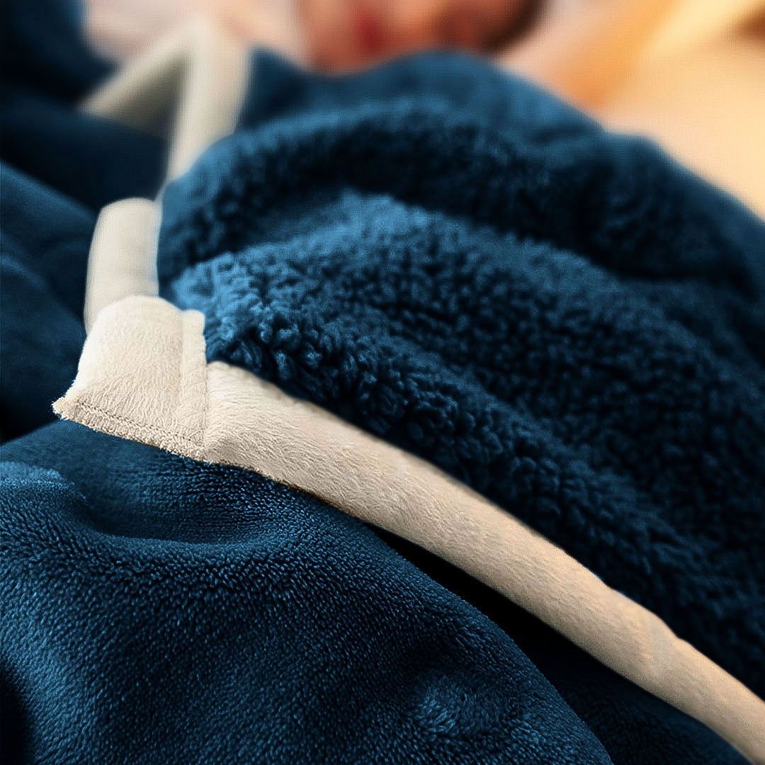SOGA Double-Sided Thick Flannel Throw Blanket – Warm Cozy Fleece Coverlet for Bed, Sofa & Couch Comfort