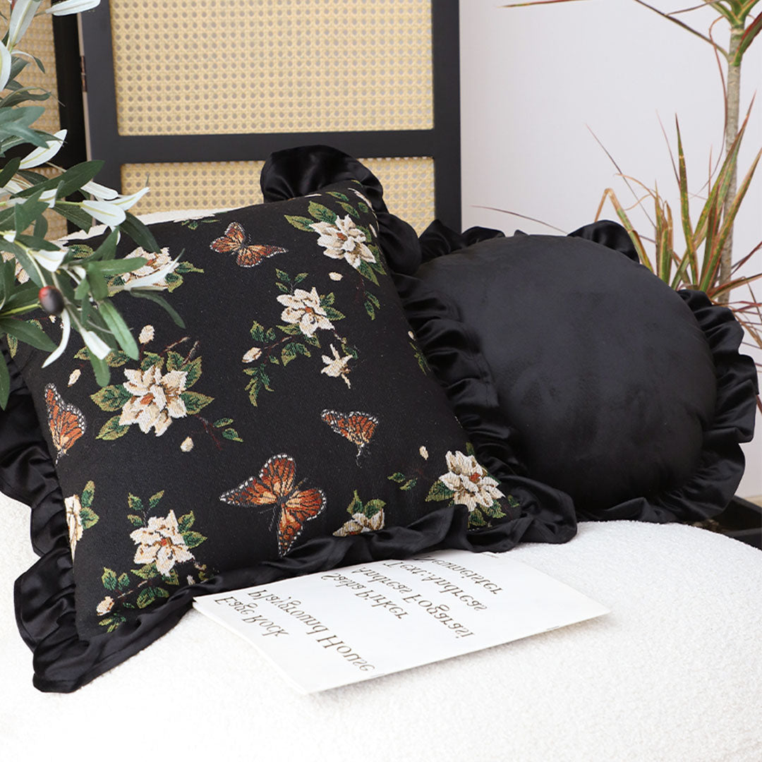 SOGA 45cm Square Vintage Decorative Embroidered Square Throw Pillow