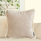 SOGA 45cm Milk Coffee Square Pillowcase – Cozy Neutral Accent