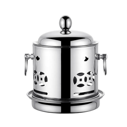 SOGA 2X Stainless Steel Mini Asian Buffet Hot Pot Single Person Shabu Alcohol Stove Burner with Lid