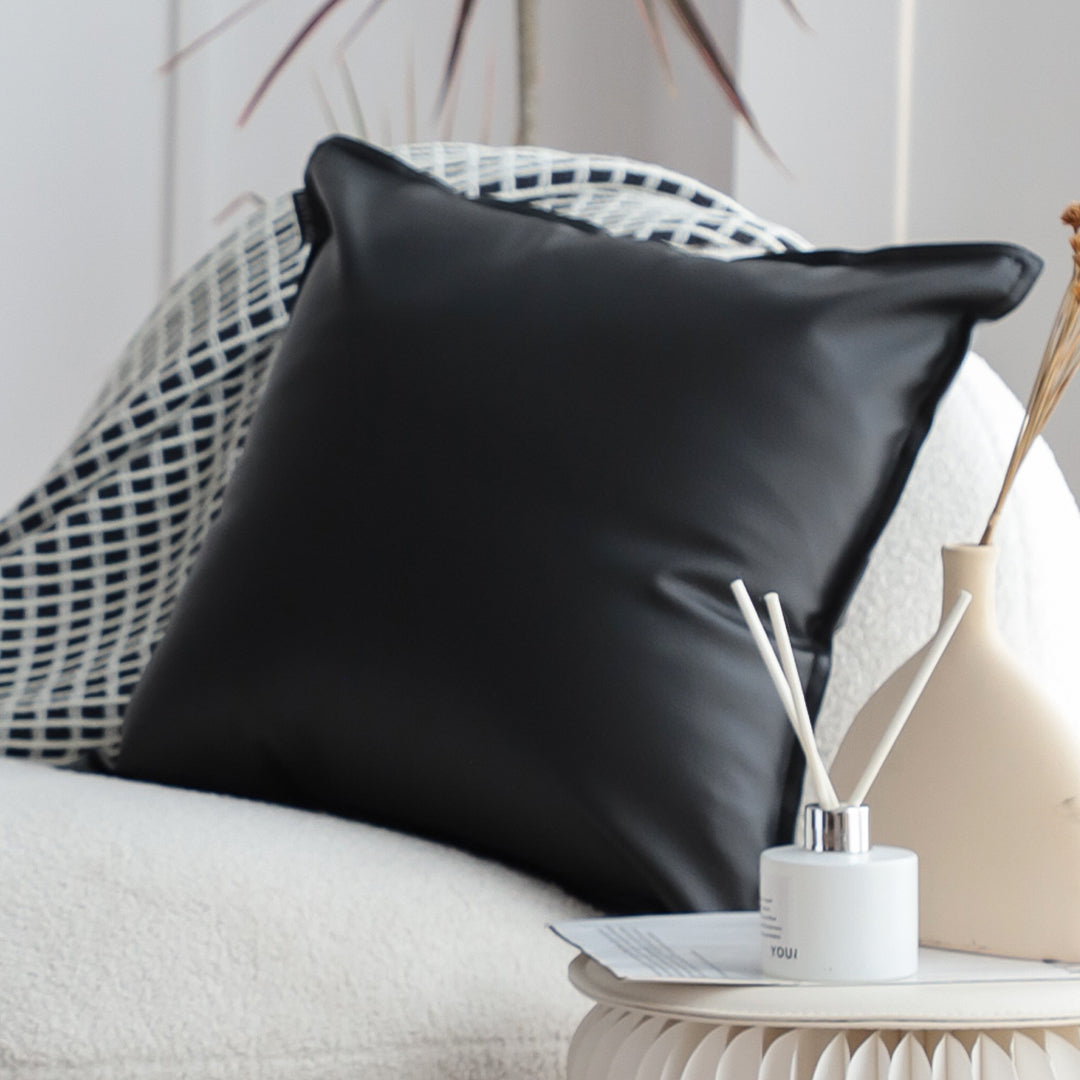 SOGA 2X 45cm Modern Minimalist Black Throw Pillow Cover