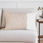 SOGA 30x50cm Chic Leopard Print & Solid Ivory Decorative Pillowcase