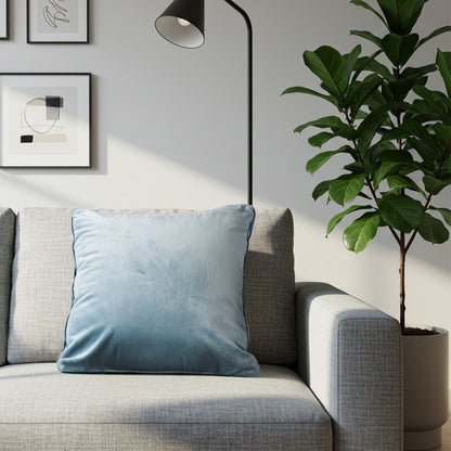 SOGA 45cm Velvet Pillowcase (Powder Blue)