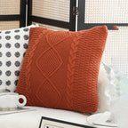 SOGA 45cm Cable Knit Diamond Pillowcase