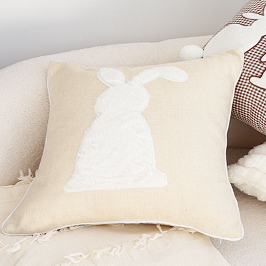 SOGA 45cm Minimalist Bunny Silhouette Decorative Pillowcase