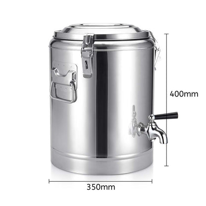 SOGA 2X 30L Stainless Steel Insulated Stock Pot Dispenser Hot & Cold Beverage Container With Tap