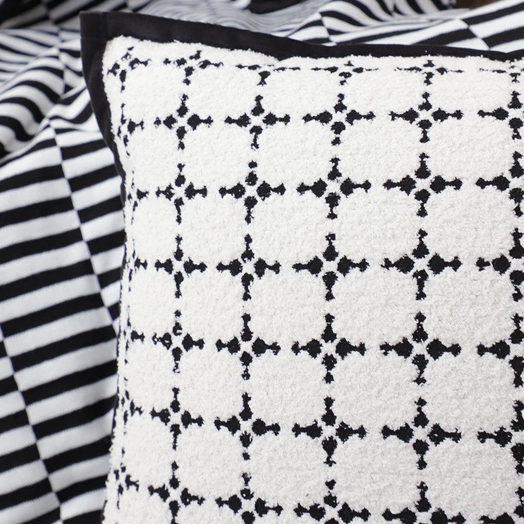 SOGA 45cm Nordic square Shape Monochrome Pattern Pillowcase