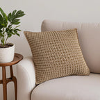 SOGA 45cm Cozy Brown Geometric Knit Polyester Pillow Cover