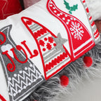 SOGA 30x50cm White Christmas Rectangular Pillowcase with design