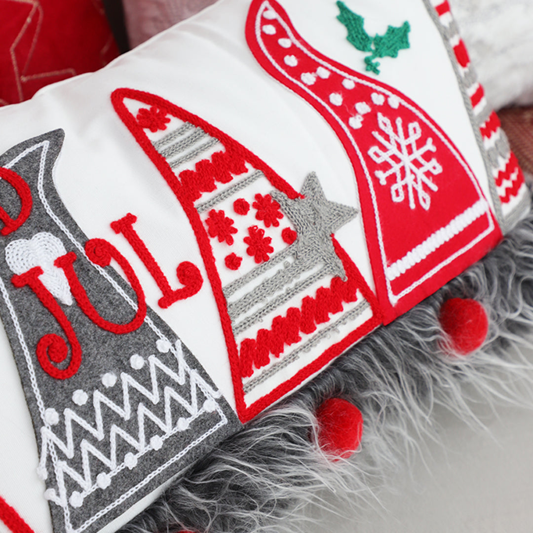 SOGA 30x50cm White Christmas Rectangular Pillowcase with design