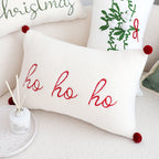 SOGA 45cm Ho Ho Ho Sherpa Christmas Pillowcase