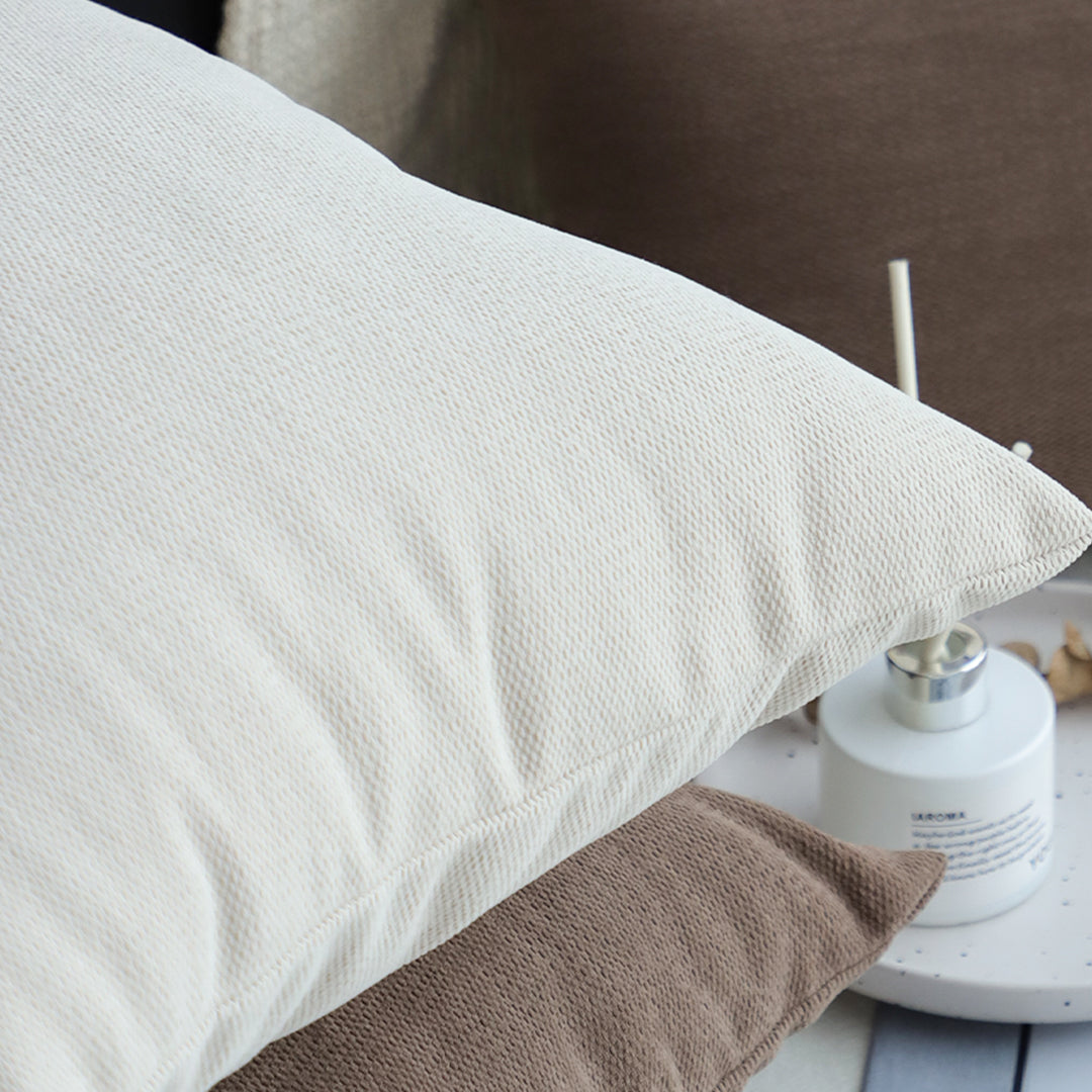 SOGA 2X 30x50cm Luxe White Rectangular Lumbar Pillowcase