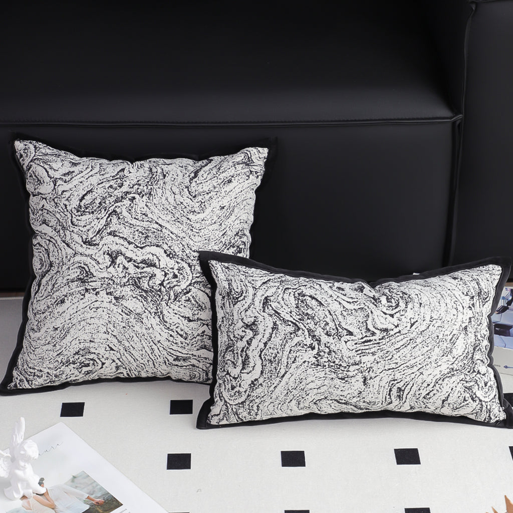 SOGA 2X 30x50cm Artistic Black Border Rectangular Pillowcase