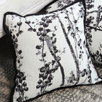SOGA 45cm Black & White Botanical Modern Pillowcase