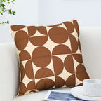 SOGA 45cm Retro Geometric Circle Pillowcase
