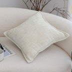 SOGA 45cm Cozy Cream Textured Throw Pillowcase